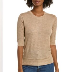 VINCE MERINO WOOL TOP CAMEL L - ONCE WORN!